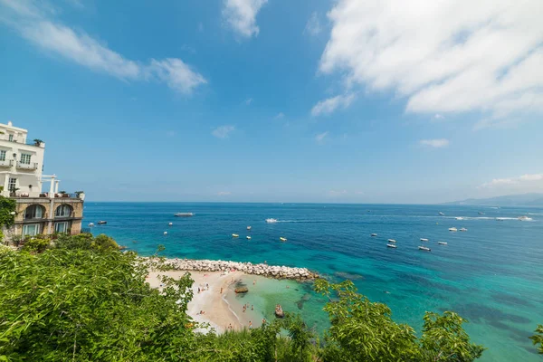 Rivage Coloré Marina Grande Plage Île Capri Campanie Italie — Photo