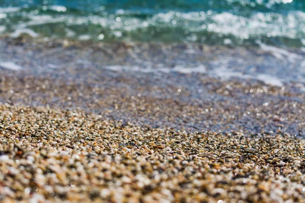 Primo Piano Ciottoli Vicino Alla Spiaggia Perdepera Sardegna Italia — Foto Stock