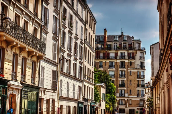 Élégants Bâtiments Dans Quartier Montmartre Paris France — Photo