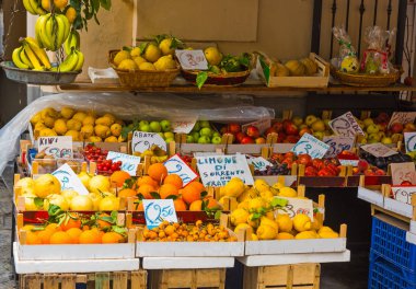 Fruit stand in world famous Sorrento, Amalfi Coast. Campania, Italy clipart