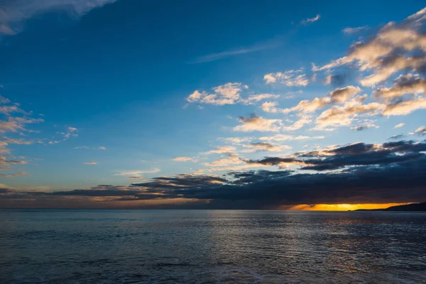 Coucher Soleil Coloré Sur Côte Alghero Sardaigne Italie — Photo