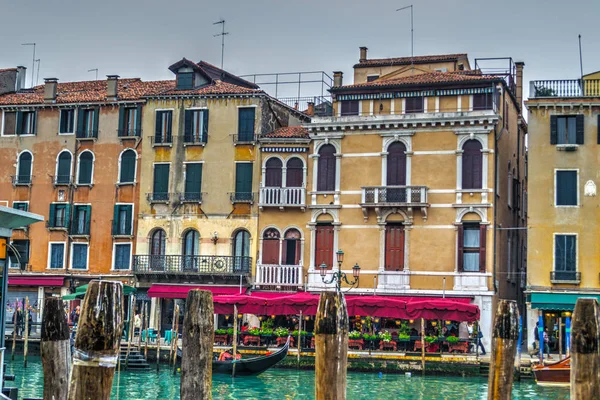 Edificios Históricos Junto Famoso Gran Canal Venecia Italia — Foto de Stock
