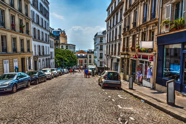 Betonowa Zjazdowe Świecie Słynnej Dzielnicy Montmartre Paris Francja — Zdjęcie stockowe