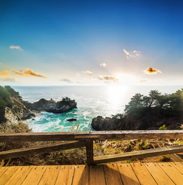 Boardwalk Sea Big Sur State Park Central California Usa — Stock Photo, Image