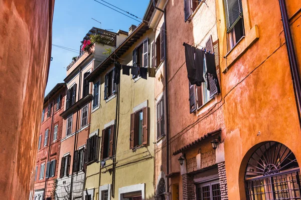 Bâtiments Anciens Dans Une Rue Étroite Rome Italie — Photo