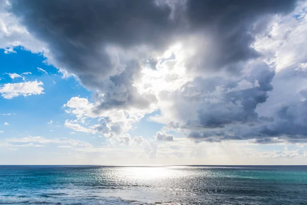 Dark Clouds Sea Sardinia Italy — Stock Photo, Image