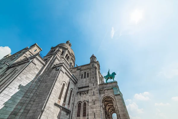 Världen Berömda Sacre Coeur Cathedral Montmartre Kvarter Paris Frankrike — Stockfoto