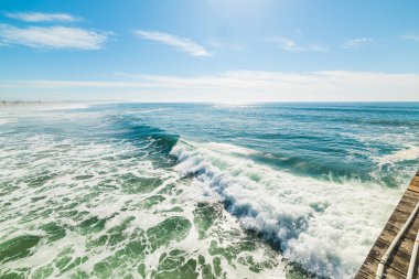 Dalgalar Pacific Beach, San Diego. Güney Kaliforniya, ABD
