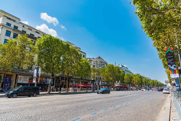 Paris Franciaország Július 2018 Emberek Avenue Champs Elysees — Stock Fotó