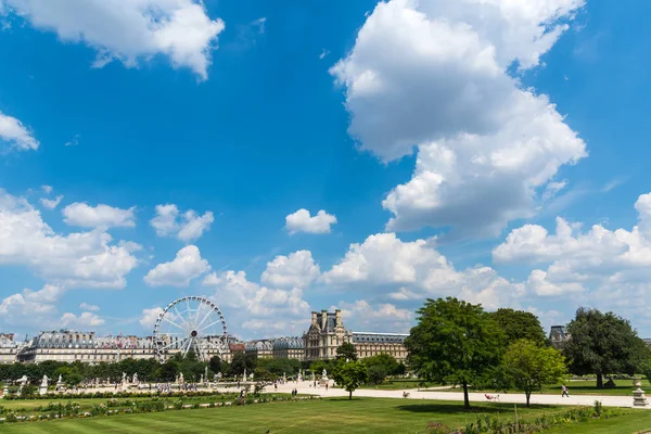 Felhők Felett Jardin Tuileries Párizs Franciaország — Stock Fotó