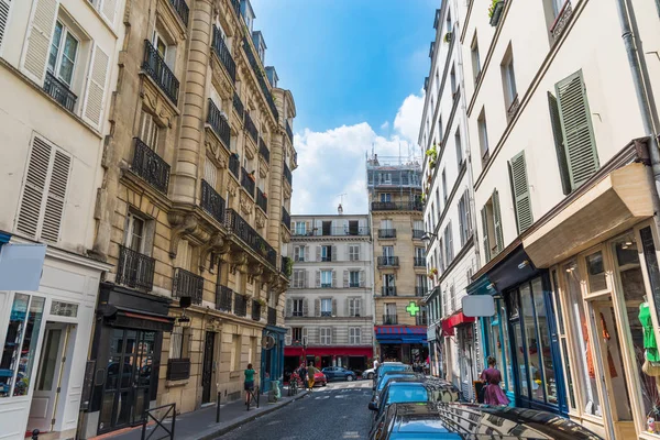 Rue Étroite Dans Quartier Montmartre Paris France — Photo