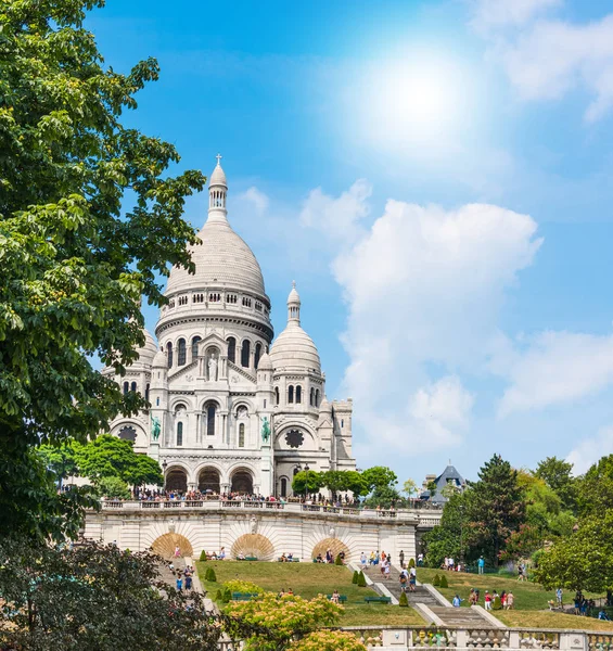 Sacre Coeur Cathedral Montmartre Neighborhood Paris France — Stock Photo, Image