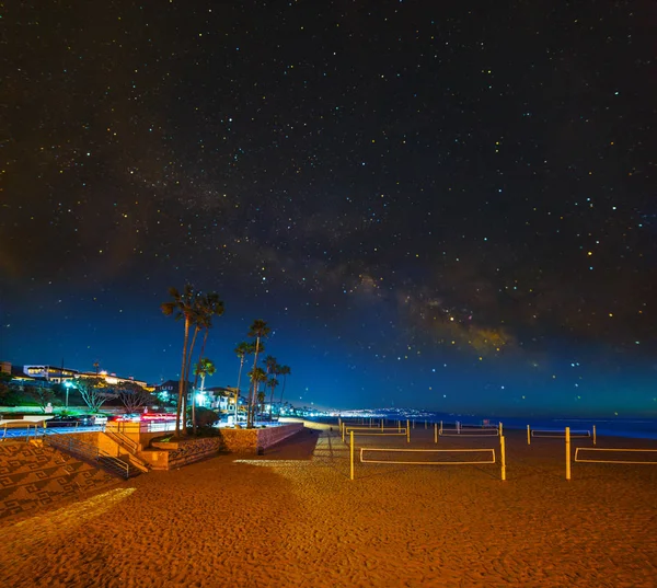 Csillagos Alatt Hermosa Beach Éjjel Los Angeles Dél Kaliforniában — Stock Fotó