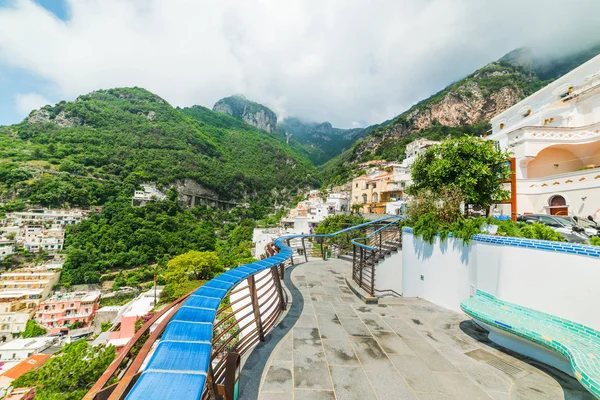 Clouds World Famous Positano Amalfi Coast Campania Italy Unesco World — Stock Photo, Image