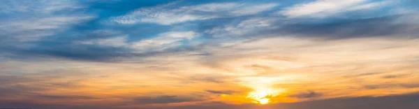 Cielo Arancione Blu Tramonto Sardegna — Foto Stock