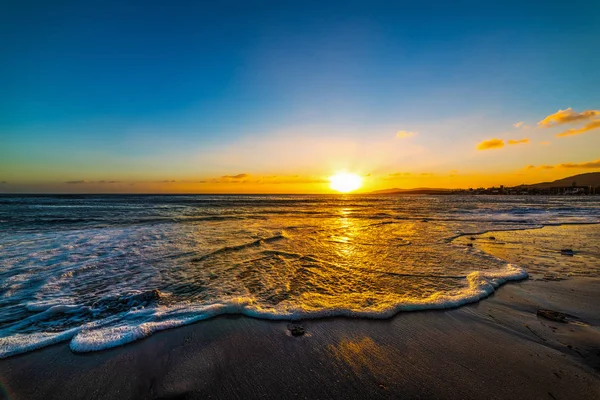 Cielo Limpido Sul Mare Tramonto Alghero Italia — Foto Stock