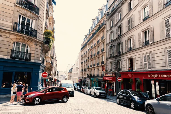 Paris France Juillet 2018 Carrefour Pittoresque Dans Célèbre Quartier Montmartre — Photo