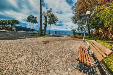 Villa Comunale Sorrento ahşap Bank