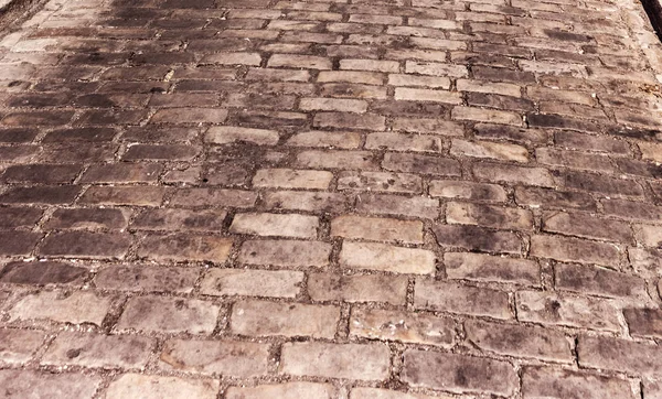 Detail dlážděné ulice ve čtvrti Montmartre — Stock fotografie