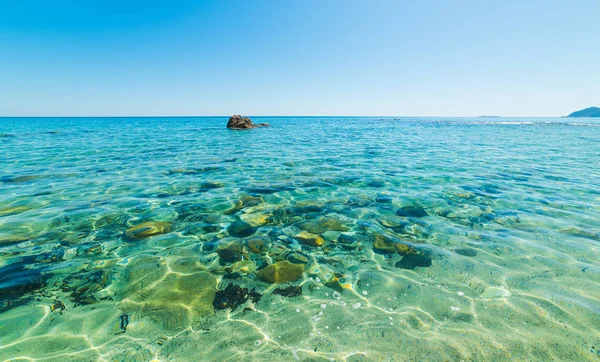 Eau claire à Santa Giusta plage — Photo