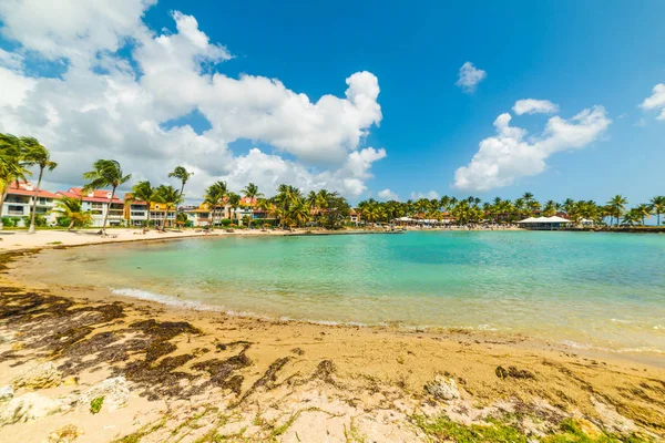 Bas du Fort beach v Guadeloupe za slunečného dne — Stock fotografie