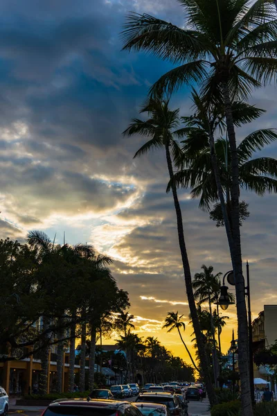 Dramatic sky over Naples at sunset — Stock Photo, Image