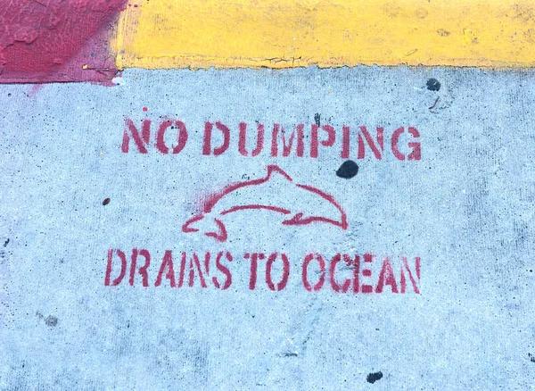 Key West kaldırımda Okyanus yazma No Damping Drains — Stok fotoğraf