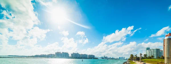 Miami Beach coast on a sunny day