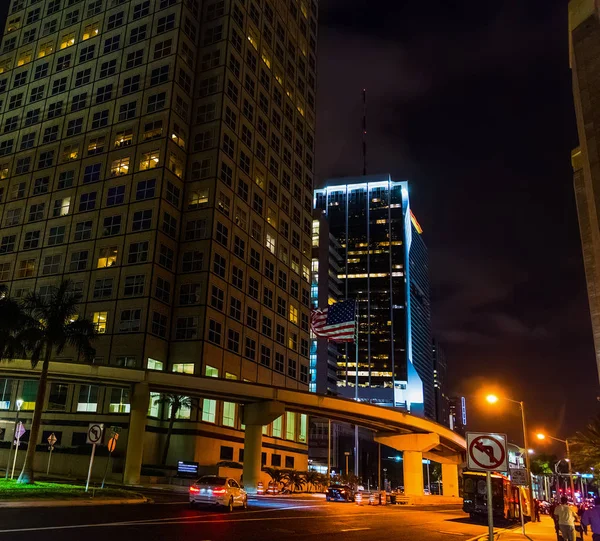 Downtown Miami by Night — Stockfoto