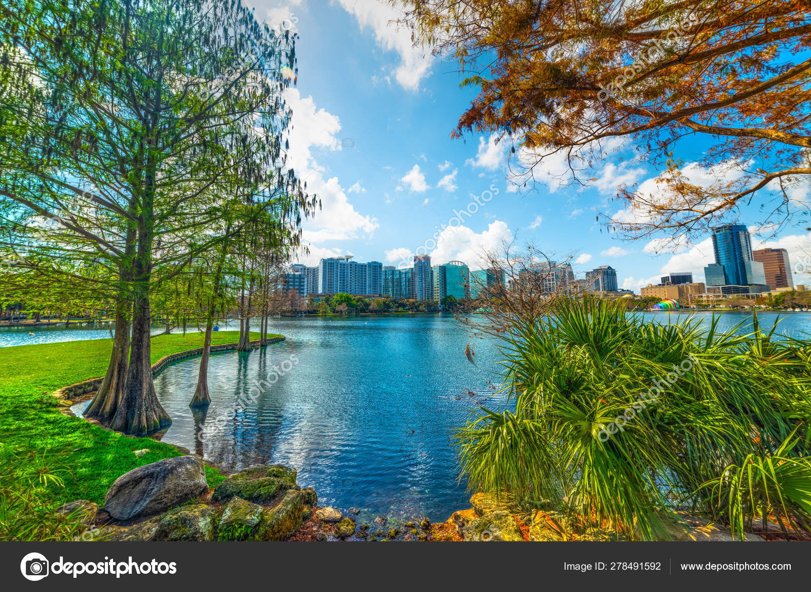 Orlando,FL Florida, SCENE on Lake Eola, The City Beautiful