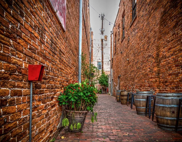 Smala Backstreet i gamla stan Fort Myers — Stockfoto