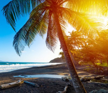 Guadeloupe'de gün batımı