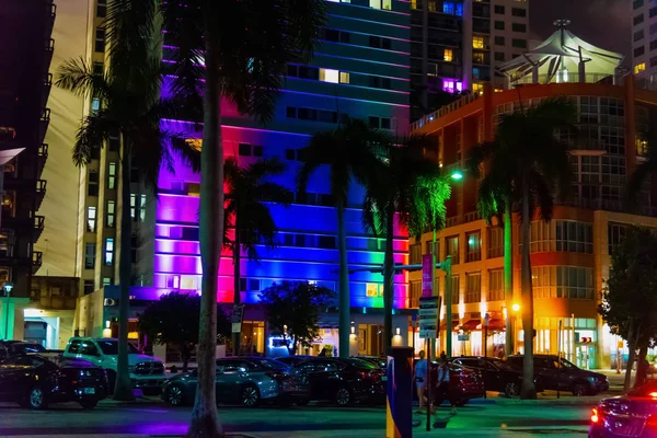 Centrum Miami v noci — Stock fotografie