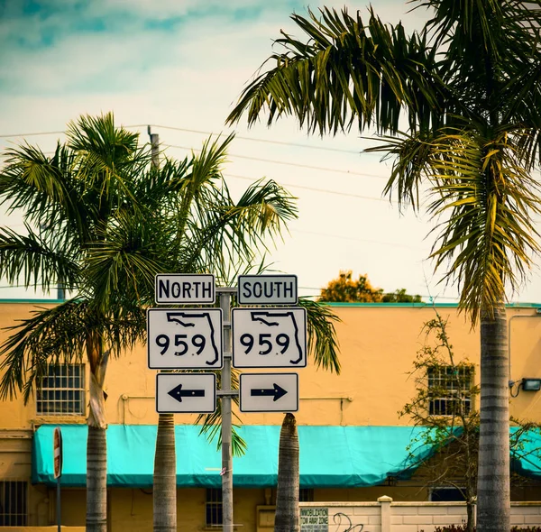 Miami Florida 959 State Road işaretleri — Stok fotoğraf