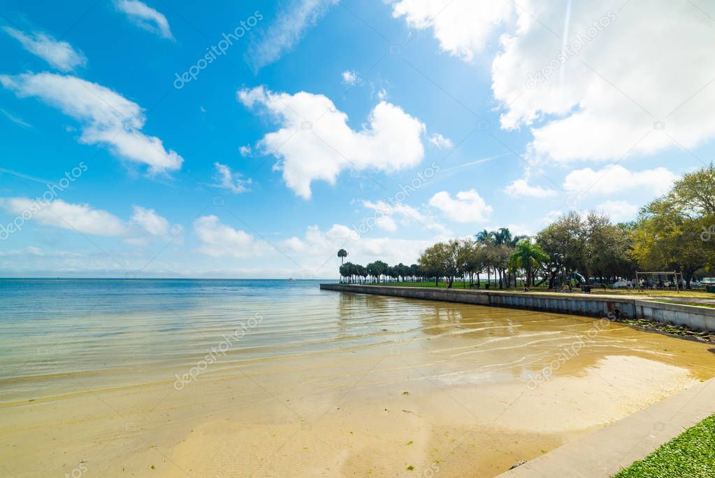 Vinoy park shore in Saint Petersburg on a sunny day