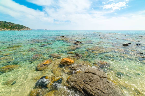 Clear water in Porto Sa Ruxi — Stock Photo, Image