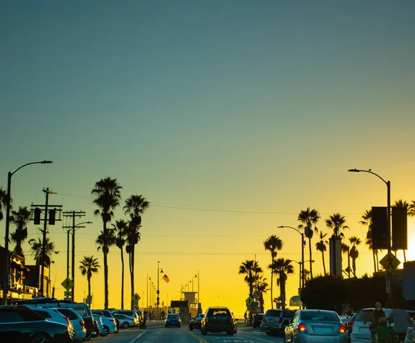 Coucher de soleil à Venice Beach — Photo