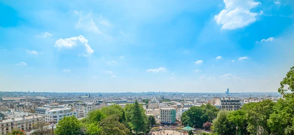 Mensen Montmartre Trappen Een Zonnige Dag Parijs Frankrijk — Stockfoto