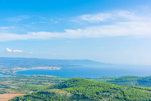 Vue Panoramique Sur Littoral Alghero Par Une Journée Ensoleillée Sardaigne — Photo