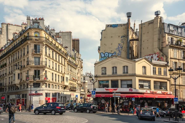 Paříž Července 2018 Křižovatka Slavné Čtvrti Pigalle — Stock fotografie