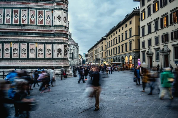 Vida Ciudad Florencia Atardecer Toscana Italia —  Fotos de Stock