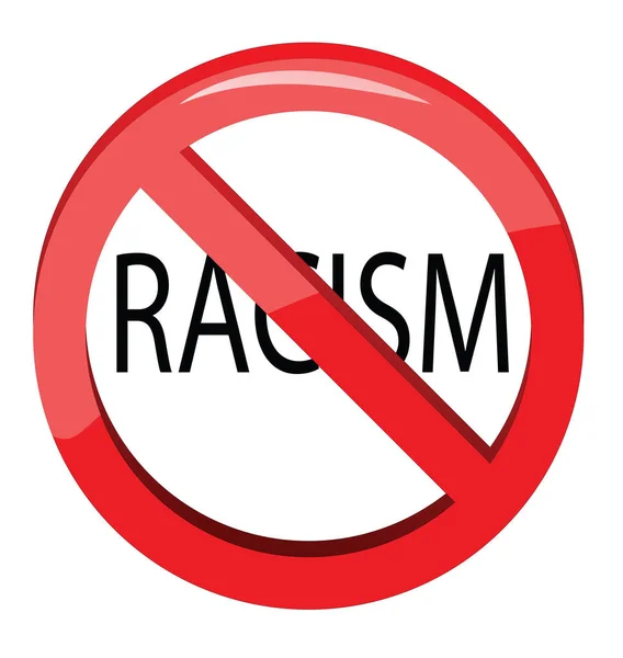 Racismo Escrito Não Sinal Fundo Branco — Fotografia de Stock