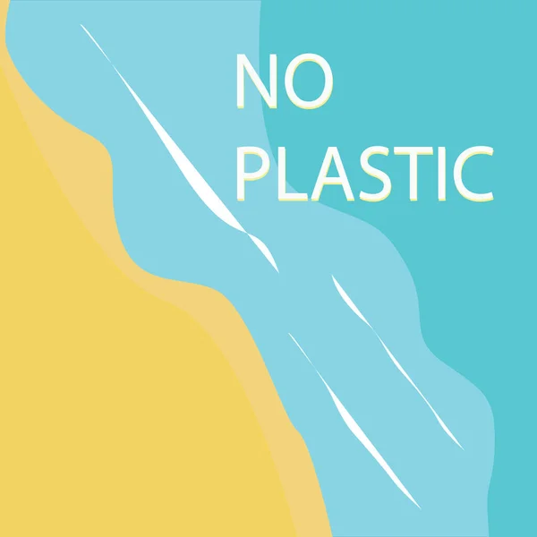 Shore Seen Plastic Written Summer Background — Stock Photo, Image