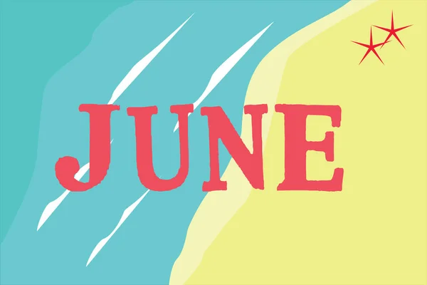 June Written Summer Background Seen — Stock Photo, Image
