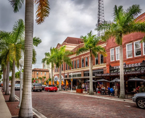 Fort Myers Usa Februari 2019 Pittoresk Gata Myers Historiska Distrikt — Stockfoto