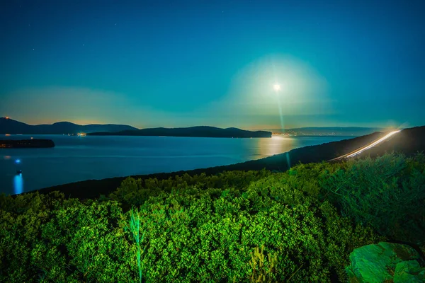 Quiet Night Porto Conte Bay Sardinia Italy — Stock Photo, Image