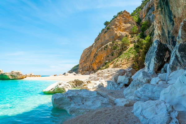 Turquoise Water White Rocks Cala Mariolu Sardinia Italy — Stock Photo, Image