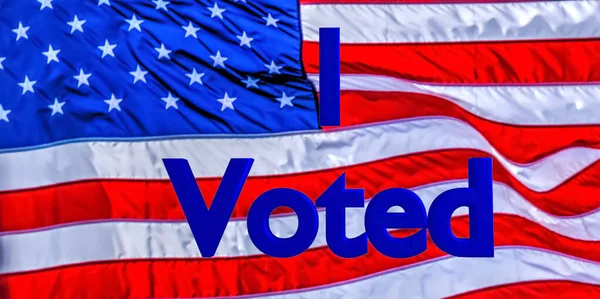 3D 'de arka planda ABD bayrağı olan metne oy verdim.