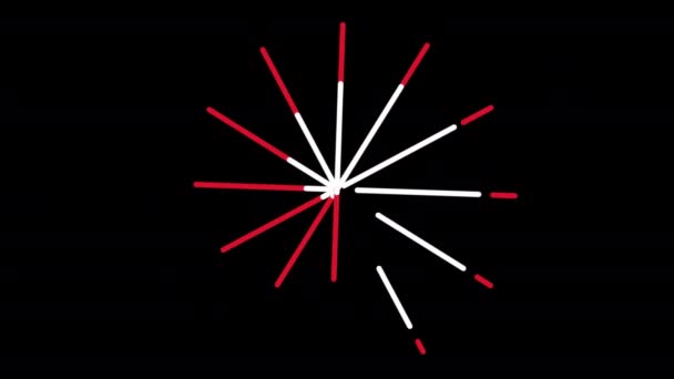 Prvky tvaru Firework s kanálem alfa. — Stock video