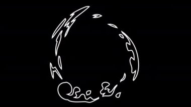 4k Sıvı Elemanlar Doodle. Sürükle ve bırak